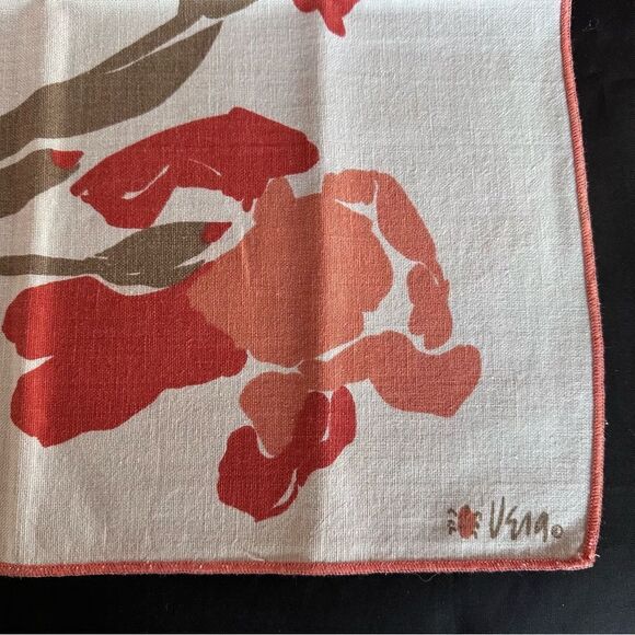 Vintage 70s Vera Neumann Floral Print Cloth Napkins Set of 6 - Picture 7 of 8